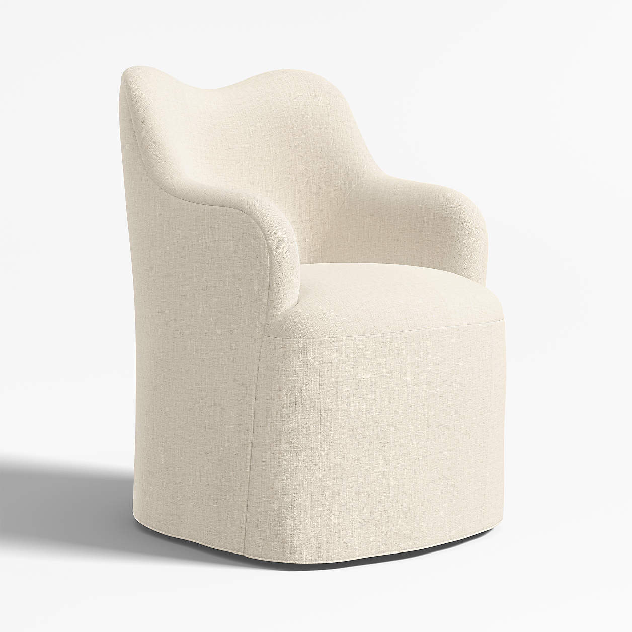 Paloma Upholstered Swivel Dining Chair + Reviews | Crate & Barrel | Crate & Barrel