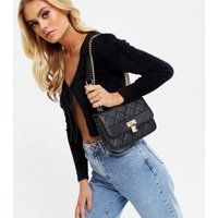 Little Mistress Black Quilted Chain Cross Body Bag New Look | New Look (UK)