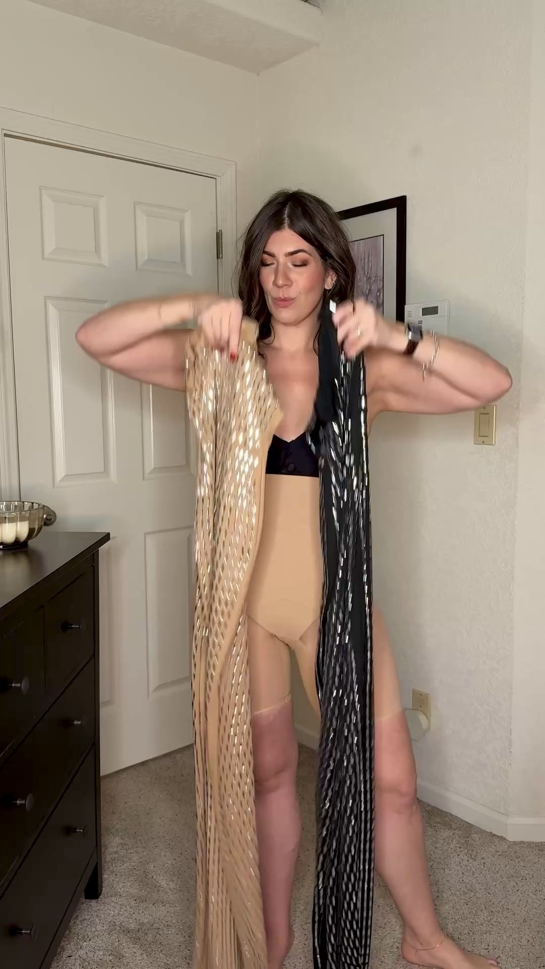 In a medium in the rhinestone strapless wedding guest dress 
New Year’s Eve outfit, wedding guest, black tie, night out 

#LTKFindsUnder50 #LTKWedding #LTKMidsize