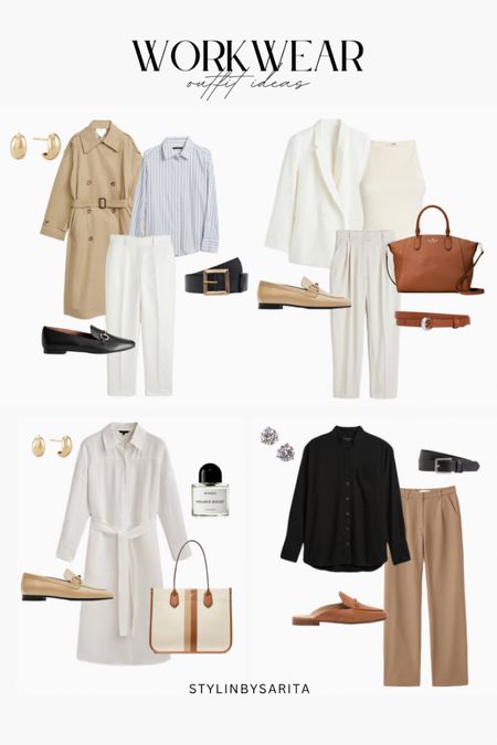 Workwear, work outfits, outfits for work, women work outfits, office outfits, trousers, dress shirt, work handbags, earrings, loafers, work dress, belts

#LTKunder50 #LTKunder100 #LTKworkwear