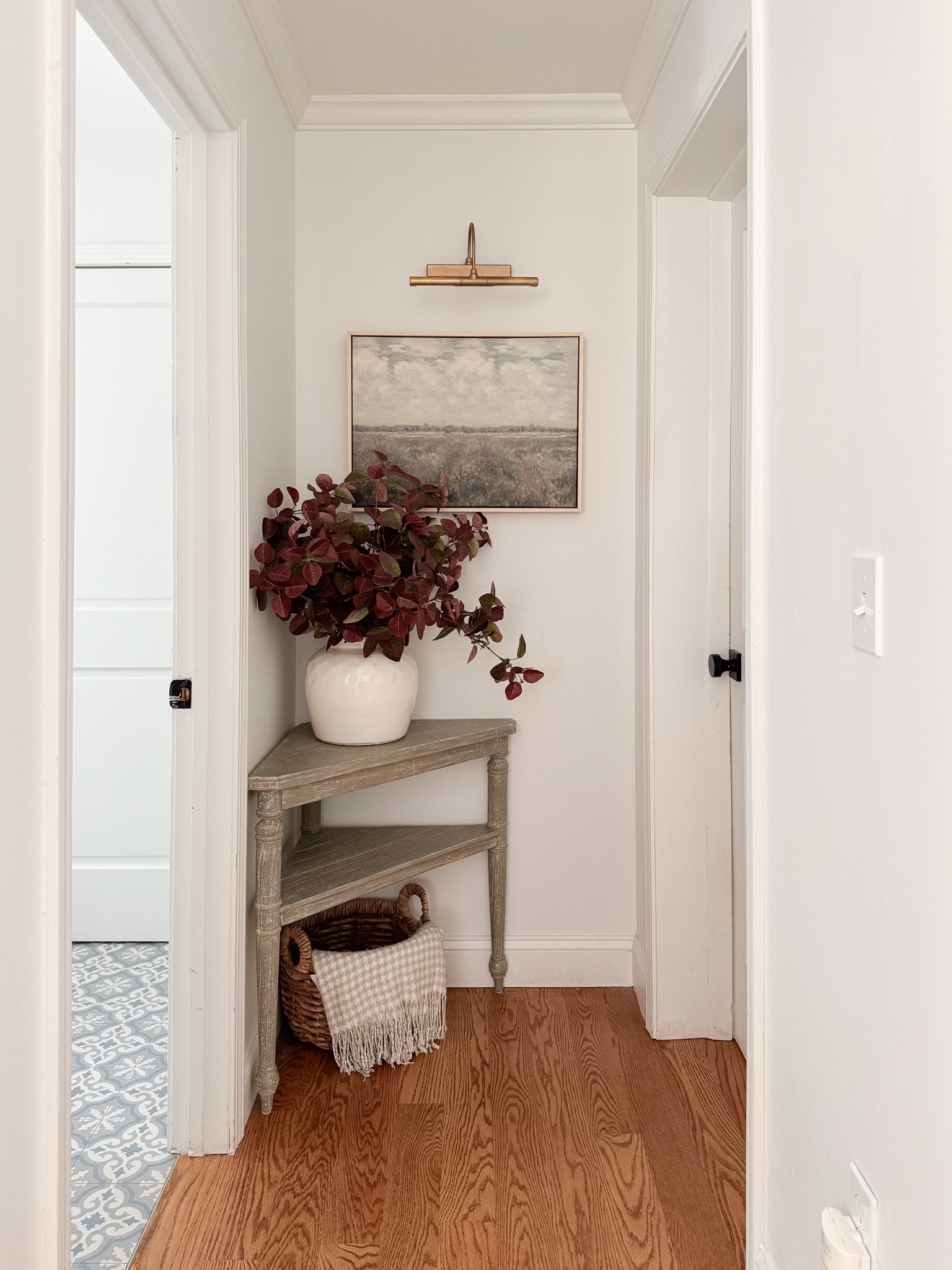 Spruce up a little corner in your home with these decor ideas! Adding a small table, faux florals, and some artwork can go a long way. I love this new runner from Amazon and think it fits perfectly in this nook. Linking everything here!

#LTKHome