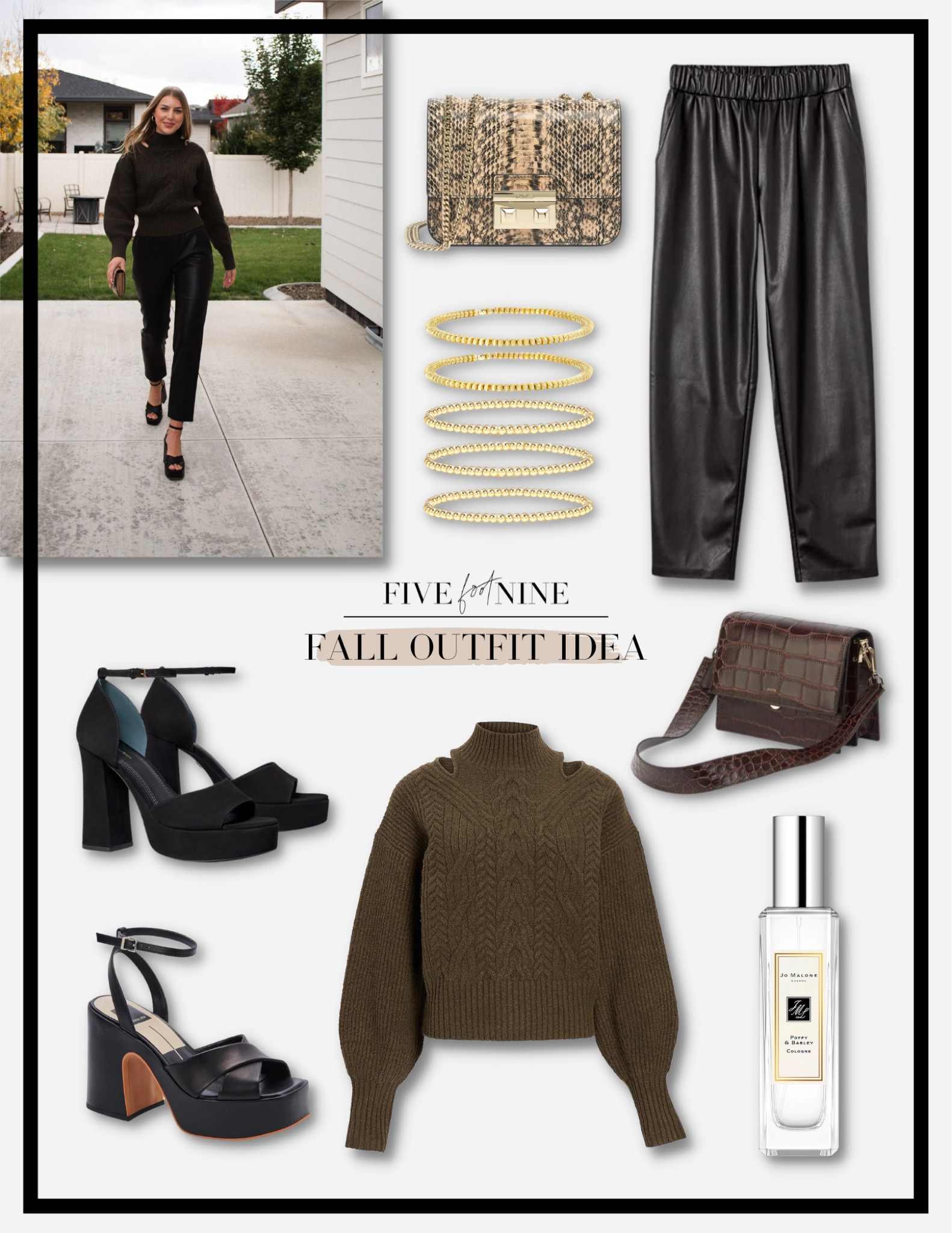 Fall/winter outfit idea, holiday outfit idea, vegan leather pants, platform heels

#LTKworkwear #LTKHoliday #LTKunder100