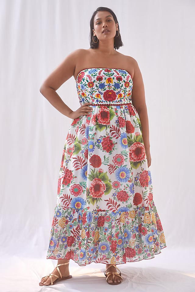 Floral Embroidered Maxi Dress | Anthropologie (US)