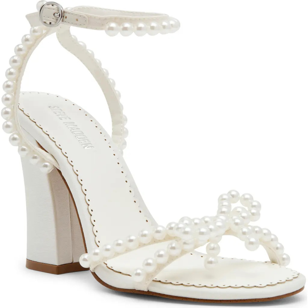 Steve Madden Hara Ankle Strap Sandal in Ivory Pearl at Nordstrom Rack, Size 8 | Nordstrom Rack