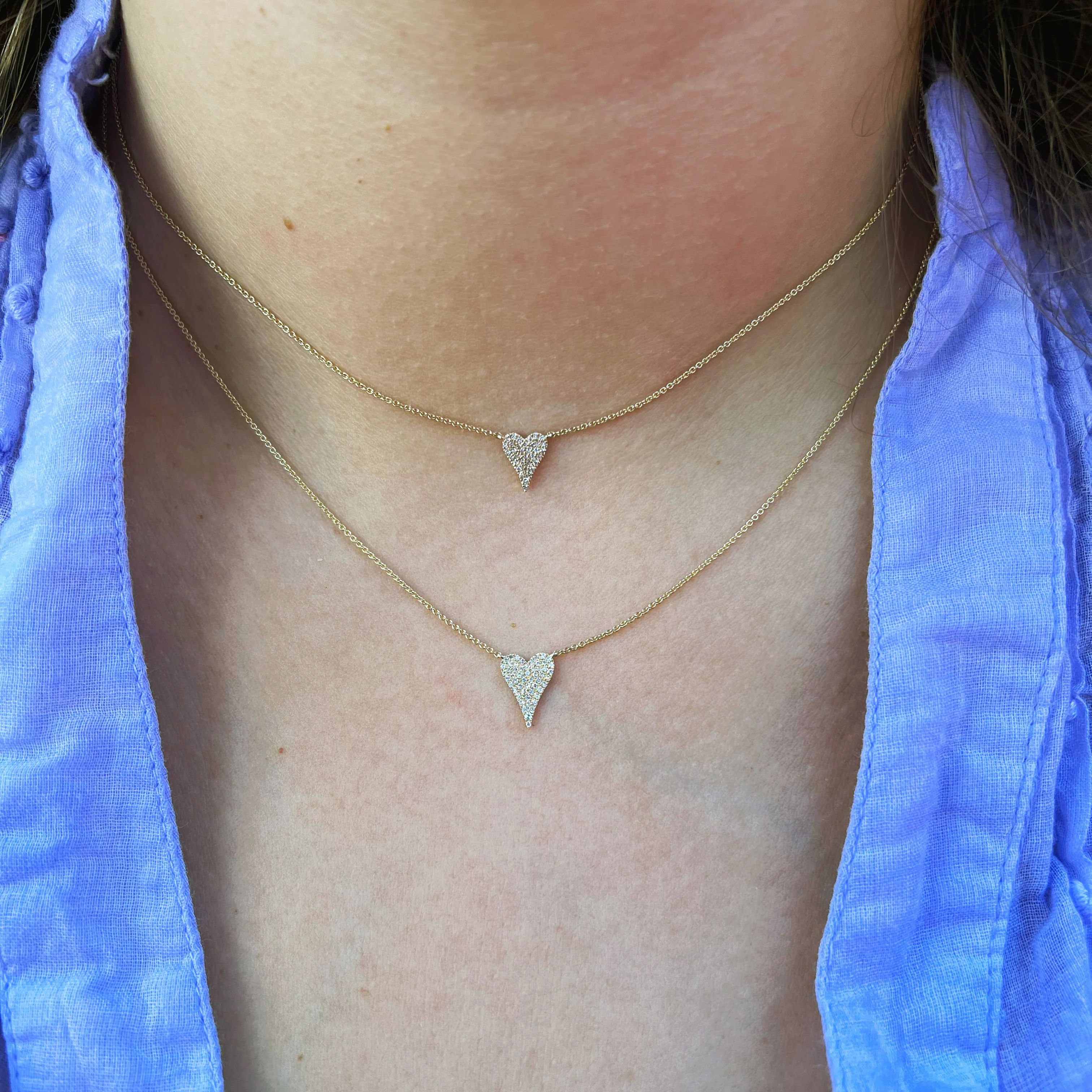 Mini Diamond Heart Necklace | Jennifer Miller Jewelry