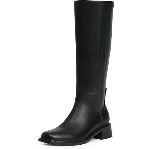 DREAM PAIRS Women's Knee High Boots Square Toe Low Block Heel Casual Comfort Riding Long Boots wi... | Amazon (US)