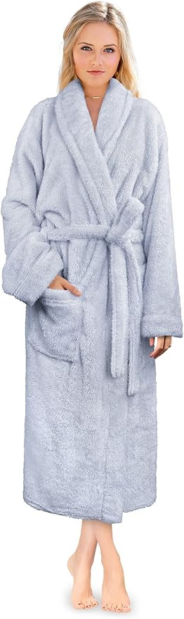 PAVILIA Premium Womens Plush Soft Robe Fluffy, Warm, Fleece Sherpa Shaggy Bathrobe | Amazon (US)