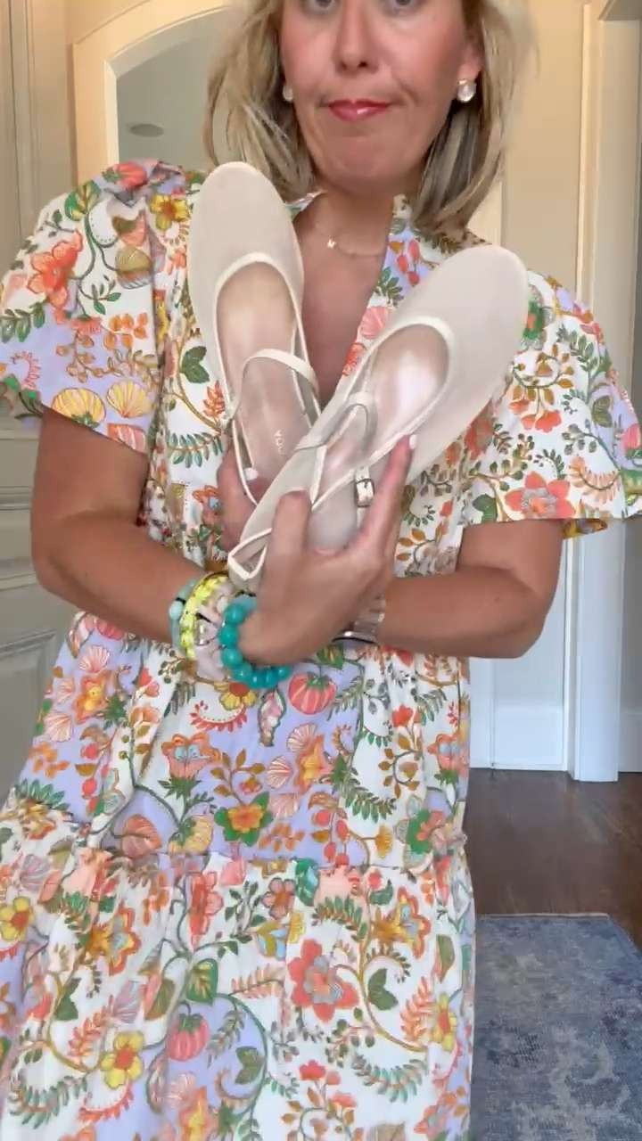 Shop my Avara favorites up to 50% off almost everything now through 5/25!! Goodness this floral print is a showstopper! This is so cute paired with these must-have mesh flats. I’m in small dress & 7 flat (I always size 1 down in flats) 

 #LTKootd #LTKSaleAlert