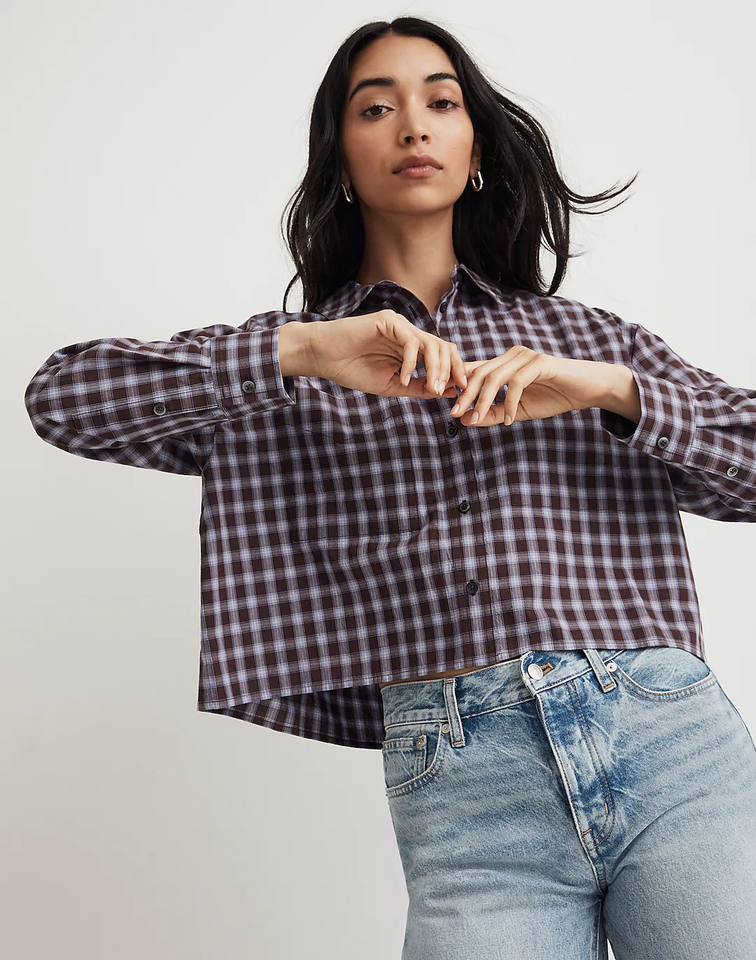 The Signature Poplin Crop Shirt | Madewell