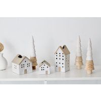 Hygge Christmas Ceramic House | Nordic Village Houses | Etsy (US)