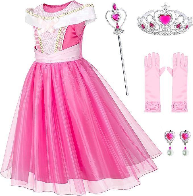 Princess Costume Girls Birthday Party Dress Up With Accessories Age 3-12 Years | Amazon (US)