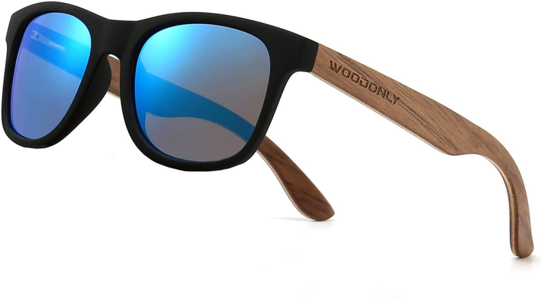 Retro Wood Polarized Sunglasses - Cool Style Matte Finish Frame with Wooden Temple for Men and Wo... | Amazon (US)