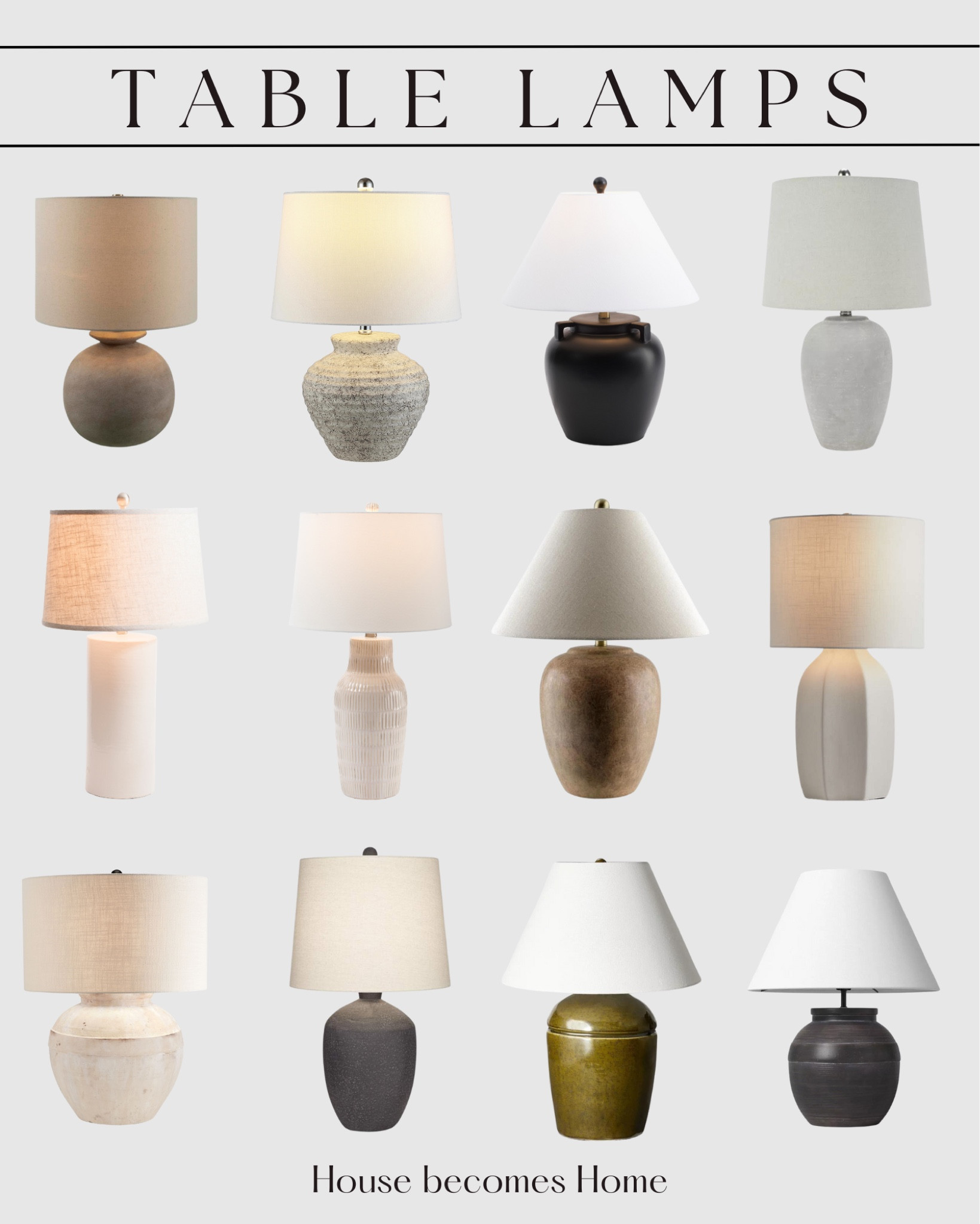 A roundup of table lamps with a variety of styles and price points. Perfect for so many places in your home!



#LTKxWayfair #LTKHome #LTKSaleAlert