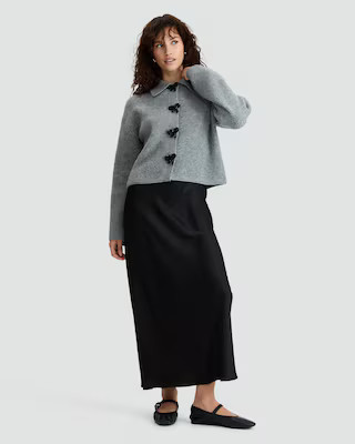F&F Ribbed Knit Bow Fastening Cardigan in Grey | Tesco F&F