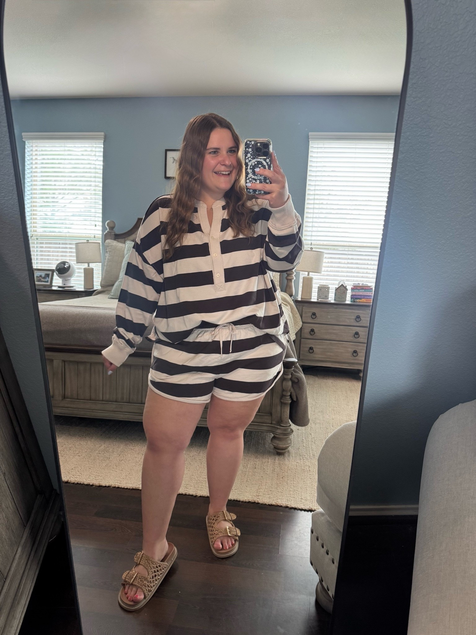 My new favorite matching set that’s curvy girl friendly! I’m 5’1 and a size 16 wearing an xl in the long sleeve top and shorts. It has other cute color options too! 🤩 such a good aerie set! Terry Henley and Terry poolside shorts

#LTKootd #LTKMidsize #LTKPlusSize