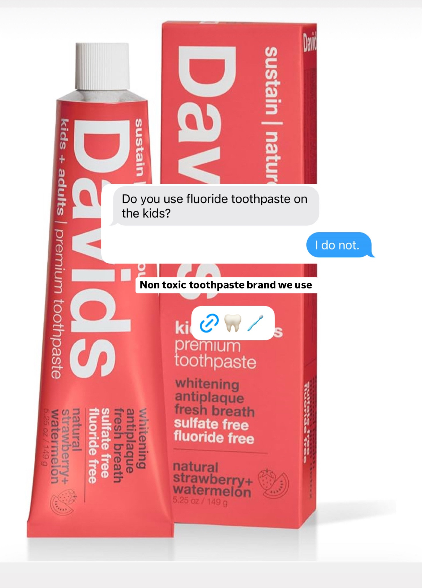 Non toxic + clean personal care brand of toothpaste. Fluoride free. 


#LTKBeauty #LTKFamily #LTKKids