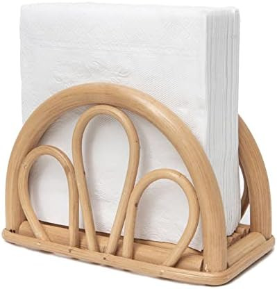 Rattan Napkin Holder Table Farmhouse Napkin Holder Kitchen, French Country Vintage Napkin Dispens... | Amazon (US)