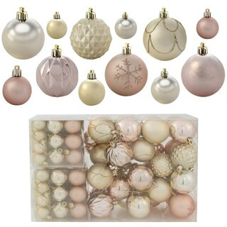Sunnydaze Winter Wonderland 100-Piece Rose Gold/Champagne Assorted Ornament | Michaels | Michaels Stores