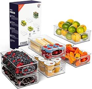 ClearSpace Plastic Pantry Organization and Storage Bins – Perfect for Kitchen/Fridge/ Refrigera... | Amazon (US)