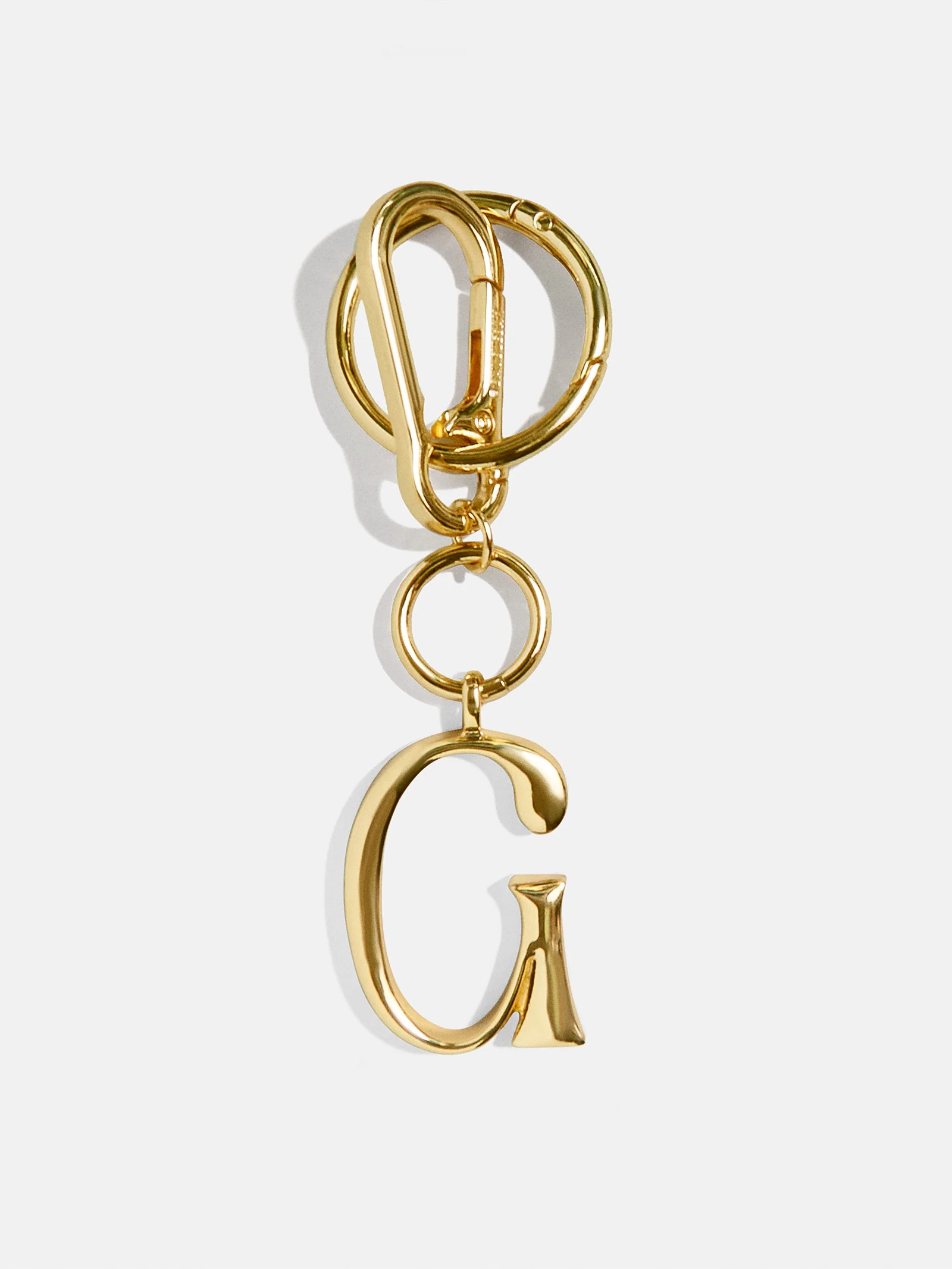 Gold Initial Enamel Bag Charm - G | BaubleBar