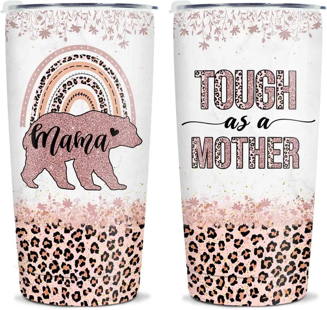 DCHYO Mama Bear Tumbler Tough As A Mother Stainless Steel Cup With Lid 20oz Double Walled Vacuum ... | Walmart (US)