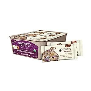GoMacro MacroBar Organic Vegan Protein Bars - Peanut Butter Chocolate Chip (2.4 Ounce Bars, 12 Co... | Amazon (US)