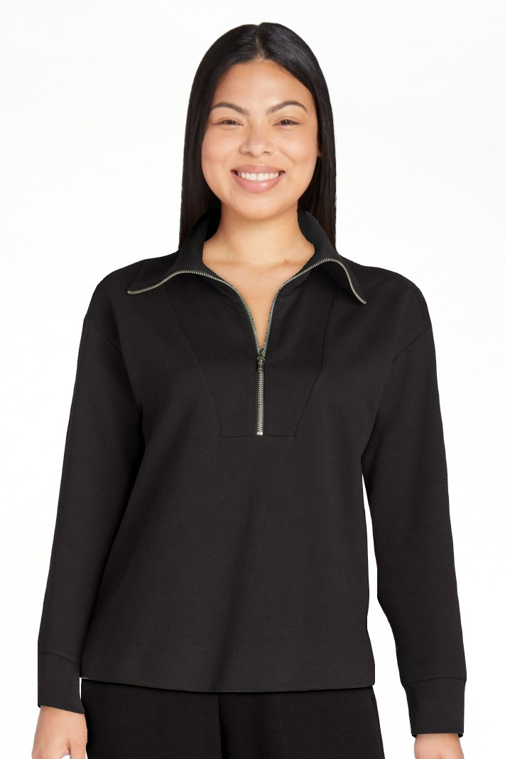 Free Assembly Women's and Women's Plus Half Zip Pullover Sweatshirt, Sizes XS-4X | Walmart (US)