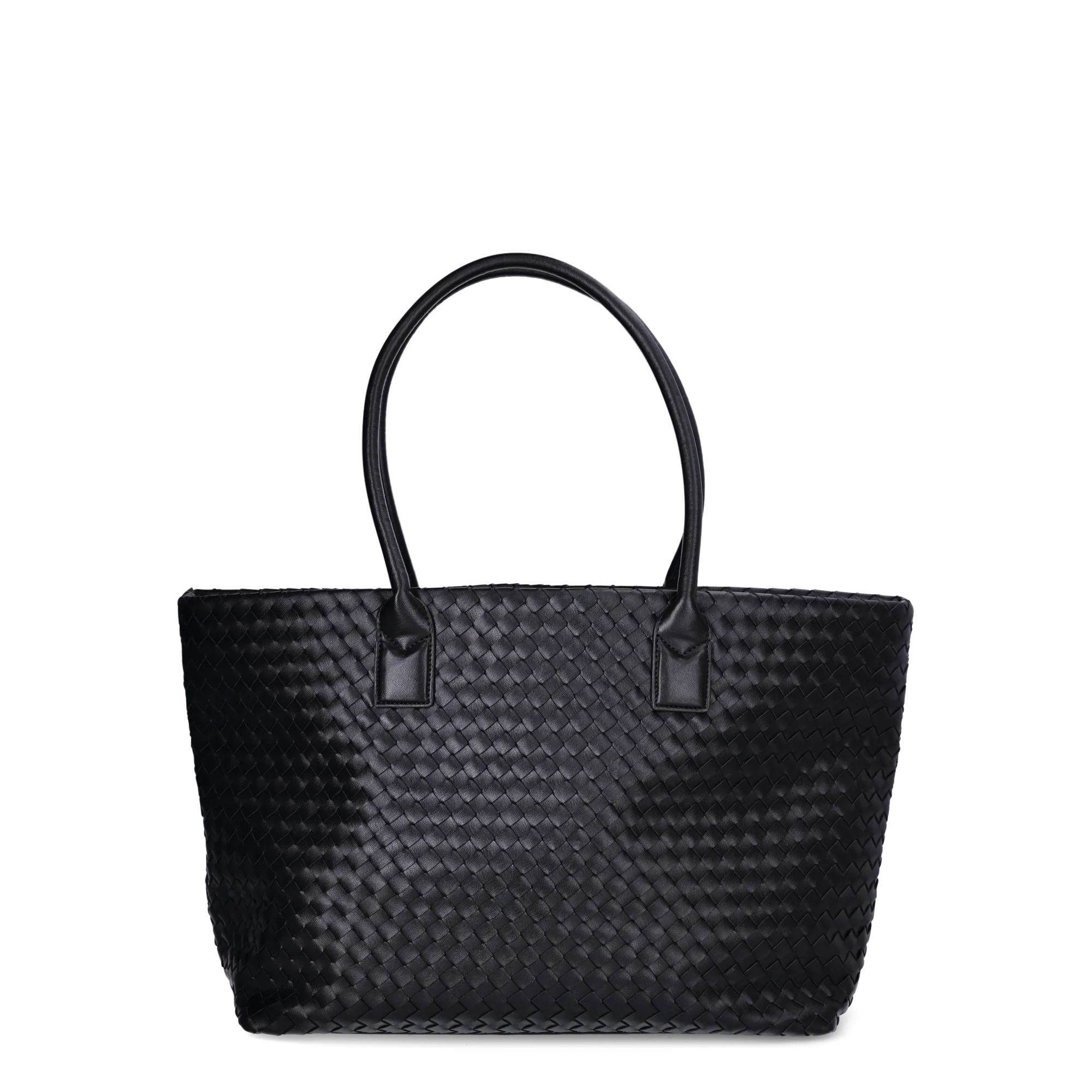 London Fog Women's Woven Tote With Pouch, Black - Walmart.com | Walmart (US)