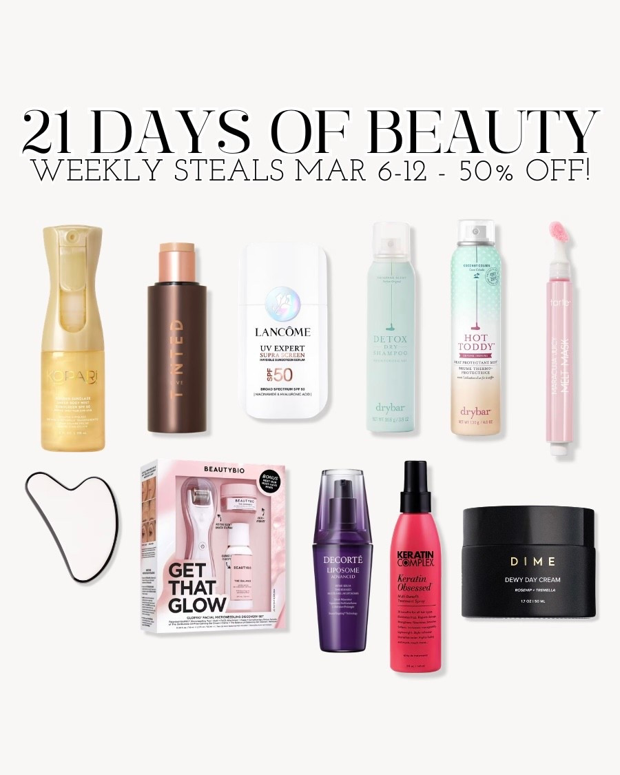 21 days of beauty weekly steals! These beauty products are 50% off March 6-12! 

#LTKBeauty #LTKSaleAlert