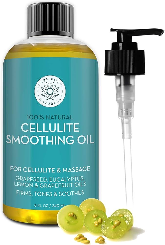 Pure Body Naturals Cellulite Massage Oil, 8 fl oz - Natural Anti Cellulite Massage Oil for Thighs... | Amazon (US)