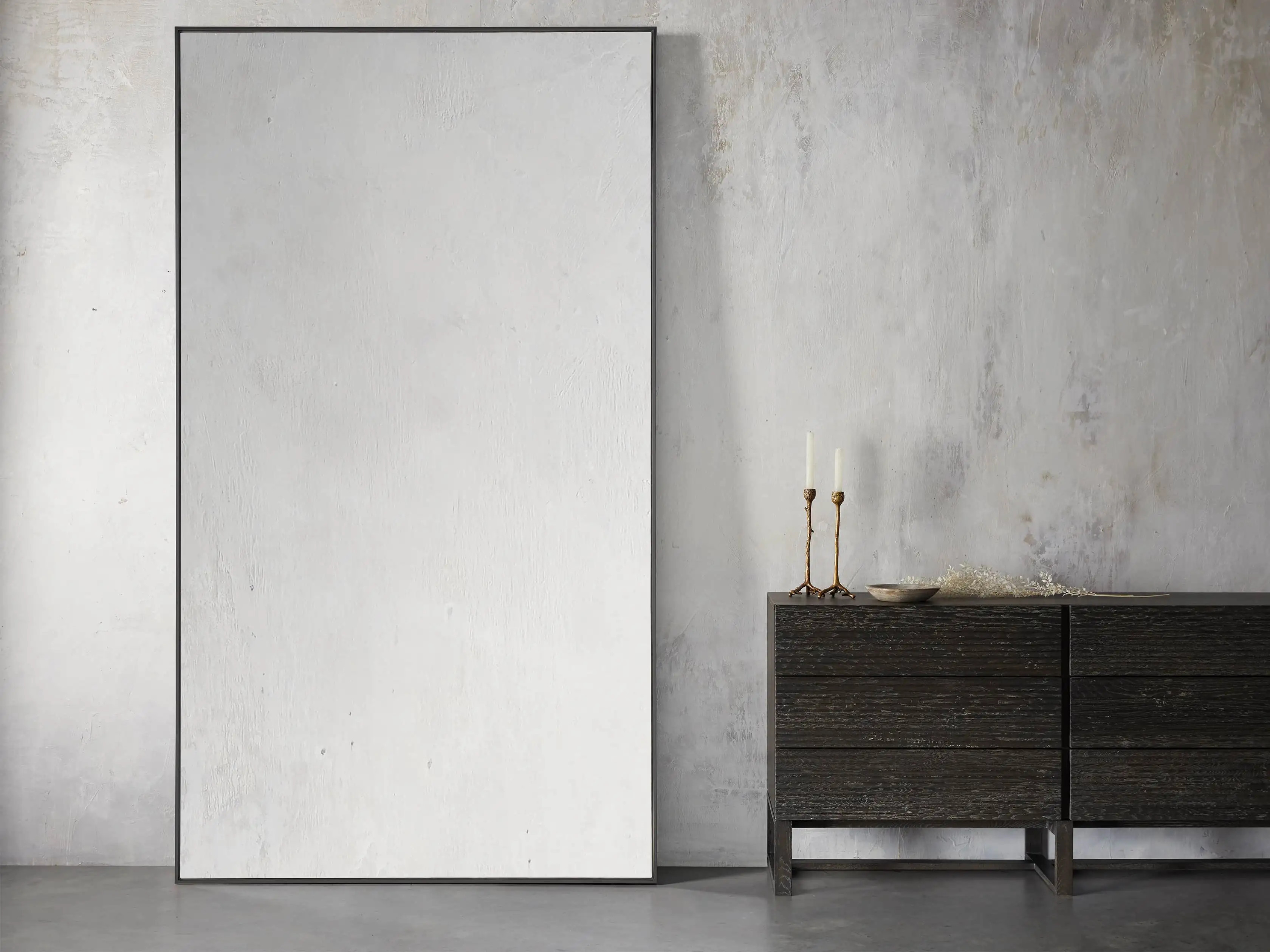Linnea Grand Mirror in Black | Arhaus