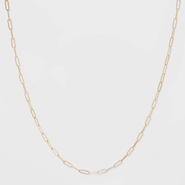 Paper Clip Chain Short Necklace - A New Day&#8482; Gold | Target