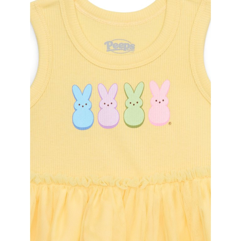 Peeps Toddler Girls’ Sleeveless Tutu Easter Dress, Sizes 12M-5T | Walmart (US)