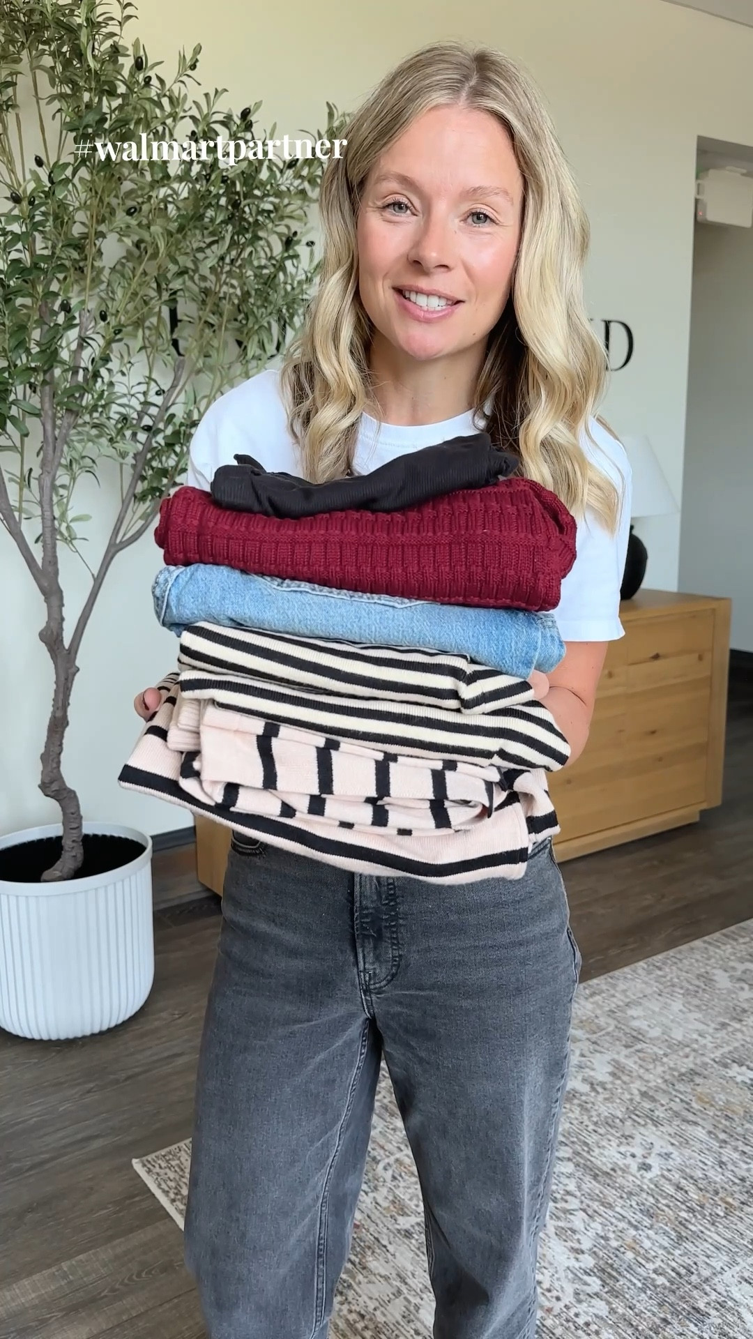 #WalmartPartner
New fall drops I can’t believe are Walmart finds 🙌 I built a 6-piece capsule you can mix a dozen ways.

What I’m wearing (all linked):
• Knit skirt + sweater set (2 colorways—soft, luxe feel). I'm in size small in the first set, and medium in the second set.
• Stretchy black ribbed henley (layering MVP). I'm in a size small.
• Carpenter-style jeans (relaxed, on-trend). I'm in a size 4.
• Studded flats (polished + comfy). TTS.
• Chunky button-up sweater (cozy staple). I'm in a size small.

Style ideas: set worn together • sweater from the set + jeans + flats • henley + skirt • chunky sweater layered over the skirt • henley + carpenter jeans for everyday.

@walmartfashion #WalmartFashion

#LTKSaleAlert #LTKWorkwear #LTKFindsUnder50