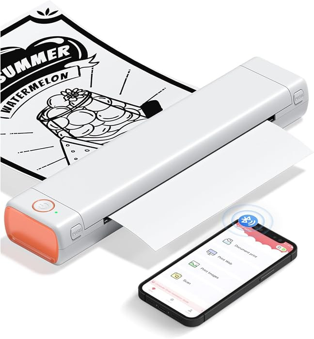 Phomemo Portable Printers Wireless for Travel, M08F Thermal Bluetooth Printer Support for 8.5"x11... | Amazon (US)
