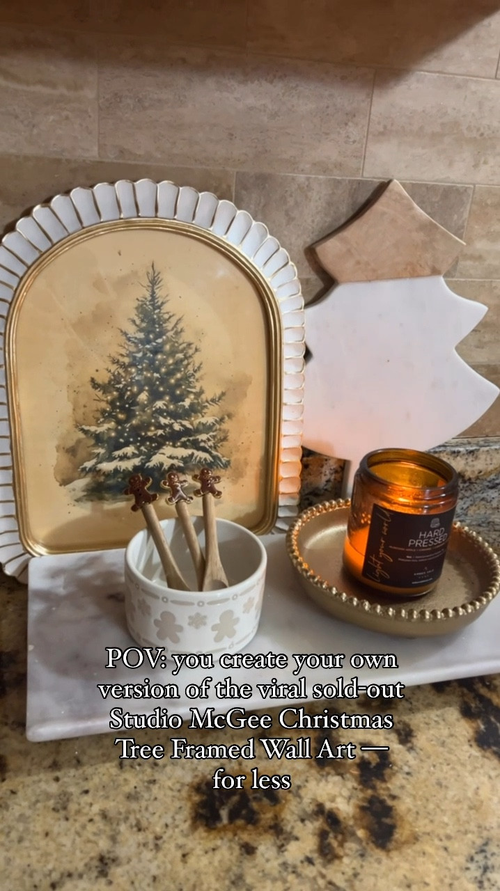 DIY my own version of the sold out viral Studio McGee Threshold Christmas Tree Framed Wall Art from Target in just a few minutes for less! I used a frame I already owned from Tj Maxx / HomeGoods - Easy holiday decor 

#LTKHoliday #LTKSeasonal #LTKHome
