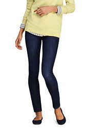 Women's Tall Mid Rise Pull On Skinny Blue Jeans-Evening Sky,10 36 | Lands' End (US)