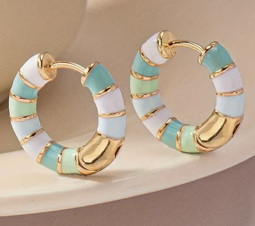 Shades of Bora Bora Hoops | Erin McDermott Jewelry