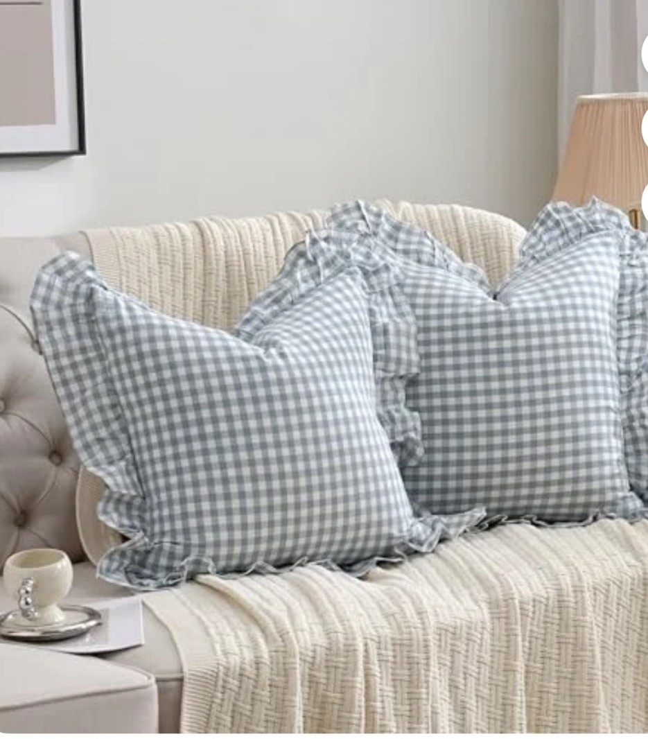 Pack of 2 gingham pillow covers from Walmart. I have been eyeing this style pillow with companies like Ballard Designs and Pottery Barn but didn’t want to spend a ton because I change our pillow styles so often. So many color options to choose from! 

#LTKHome #LTKSaleAlert