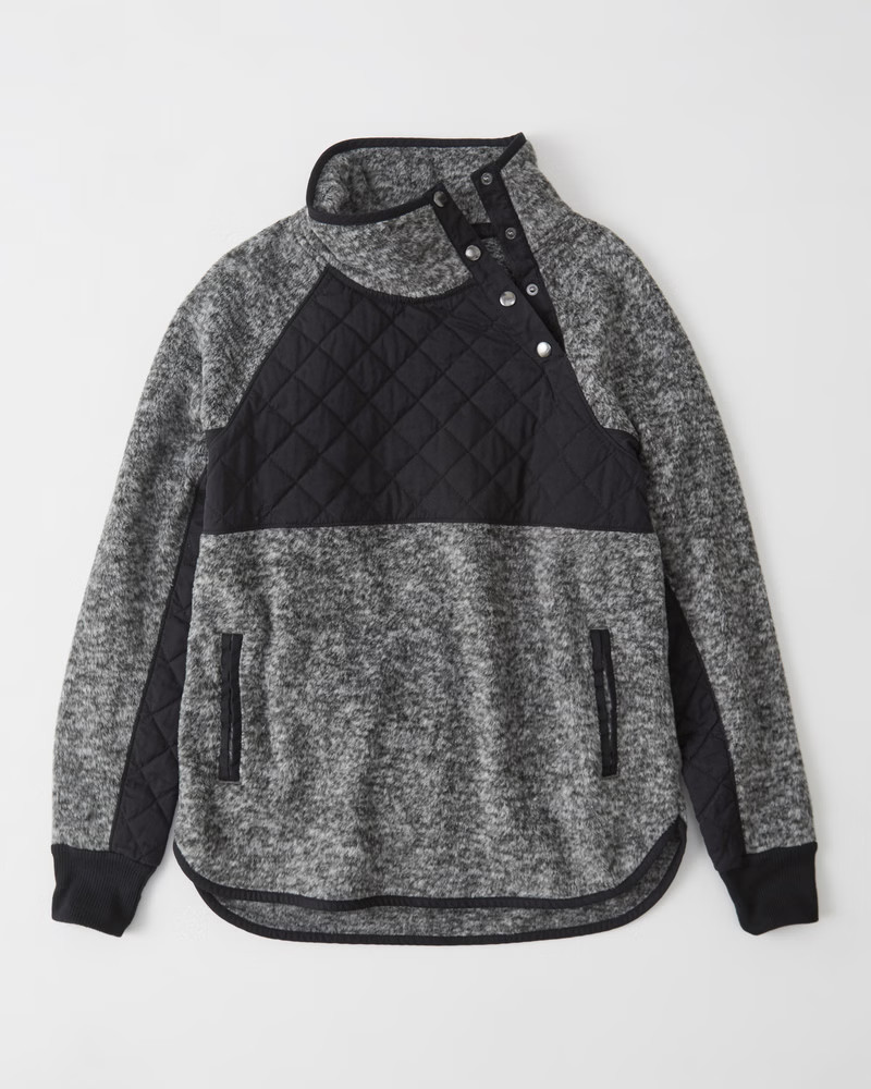 Women's Asymmetrical Snap-Up Fleece | Women's Tops | Abercrombie.com | Abercrombie & Fitch (US)