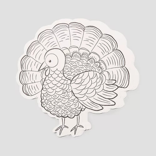 Sur La Table Thanksgiving Color-In Turkey Placemats, Set of 12 | Sur La Table