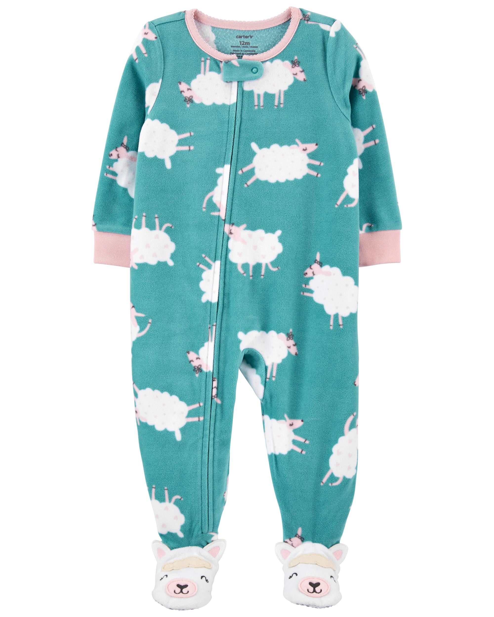 1-Piece Sheep Fleece Footie PJs | Carter's