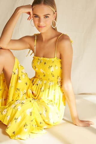 Floral Smocked Maxi Dress | Forever 21 (US)