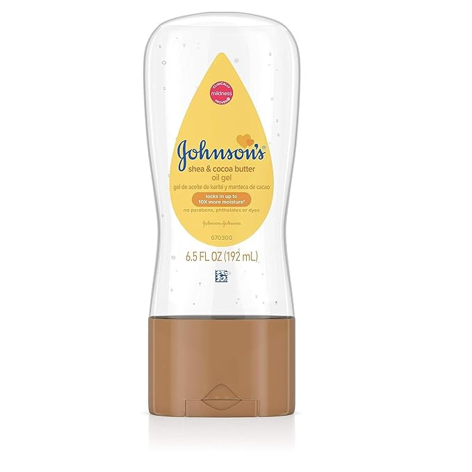 Johnson's Baby Oil Gel, Moisturizing Baby Massage Mineral Oil Enriched with Shea & Cocoa Butter, ... | Amazon (US)