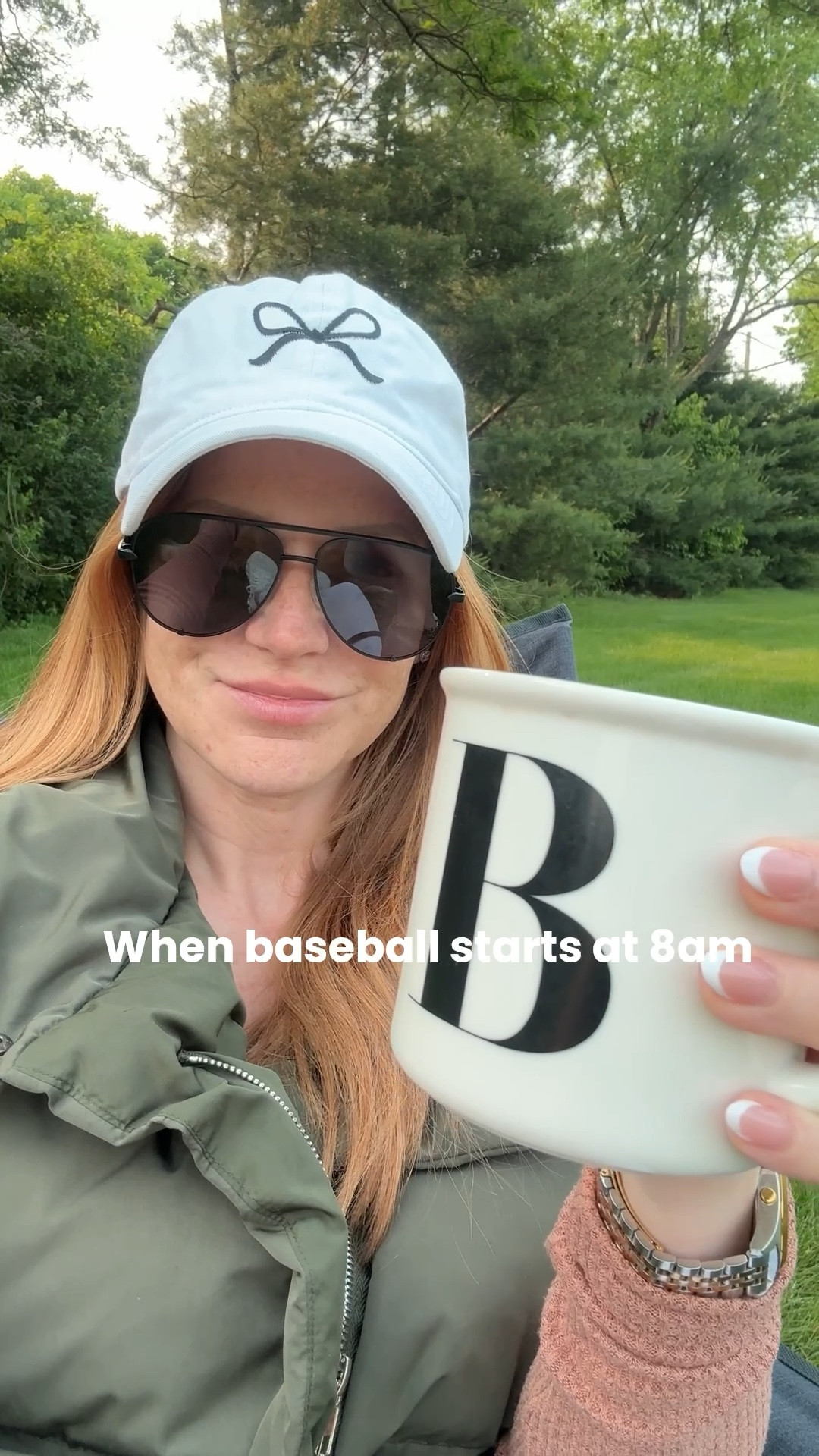 You have to dress like it’s winter because it’s May in Indiana. And travel mugs are not necessary.

Baseball mom | Sports mom outfits | Spring outfit

#LTKStyleTip #LTKOver40 #LTKActive