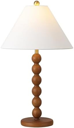 SAFAVIEH Lighting Collection Sanne Natural Brown Resin Stacked Ball 27-inch Table Lamp for Bedroo... | Amazon (US)
