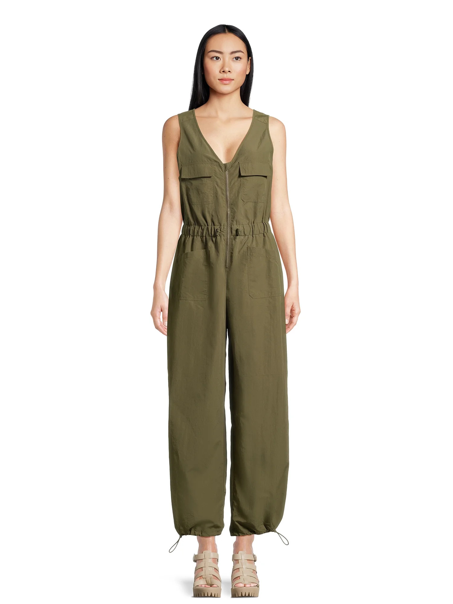 Madden NYC Juniors Parachute Jumpsuit, Sizes XS-3XL | Walmart (US)