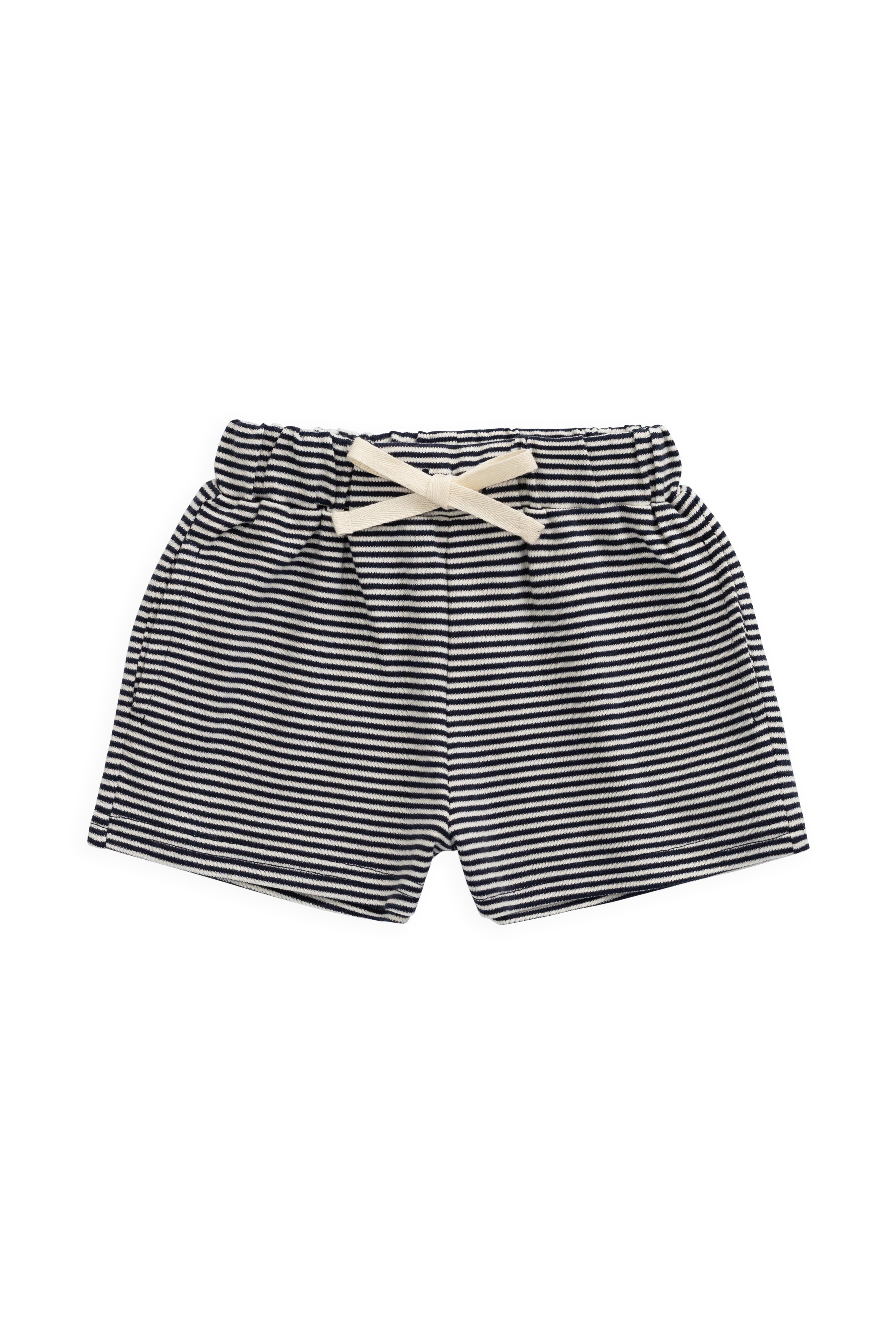 Pima Cotton Edward Short - Petite Stripe Cloud/Maritime | Jamie Kay