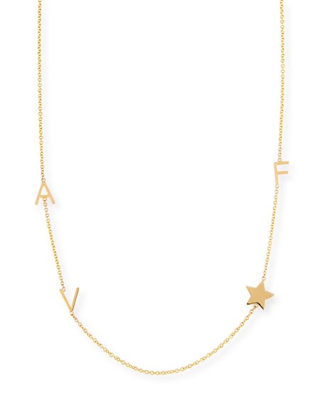 Personalized Mini Three-Letter & Star Pendant Necklace | Neiman Marcus