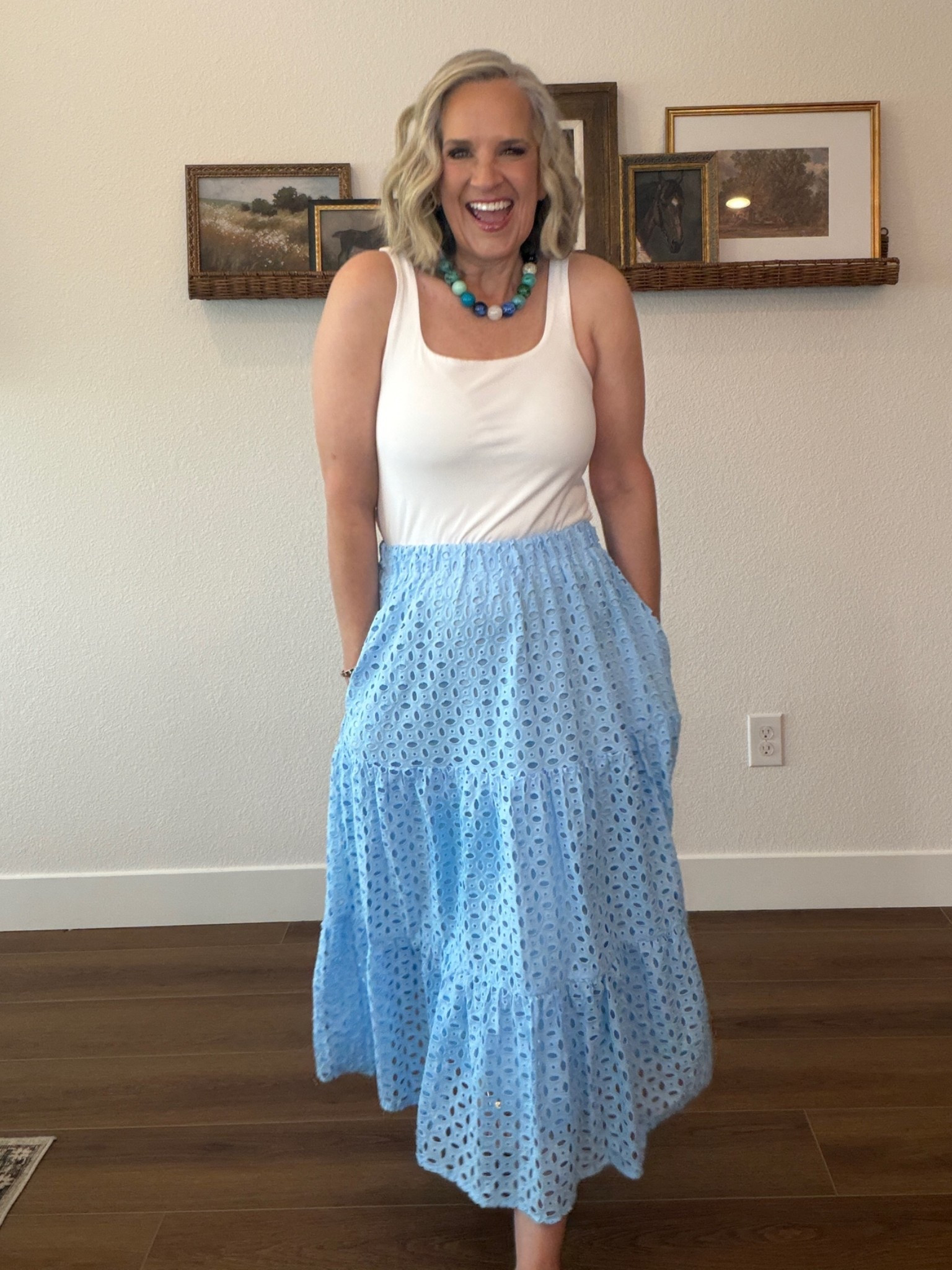 Summer is for skirts!!

Midlife, over 50, midi skirt, sandals, tank top, Target, statement necklace, chunky jewelry

#LTKootd #LTKOver40 #LTKSaleAlert